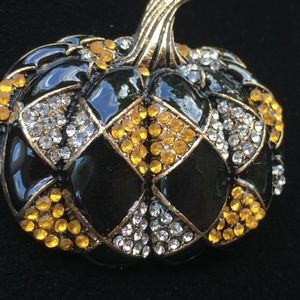 Black Orange Fall Halloween Pumpkin Brooch Pin